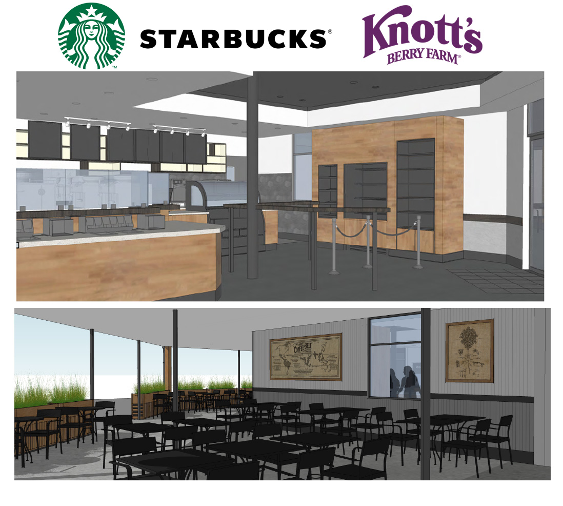 Knott's Berry Farm Starbucks_Interior Rendering