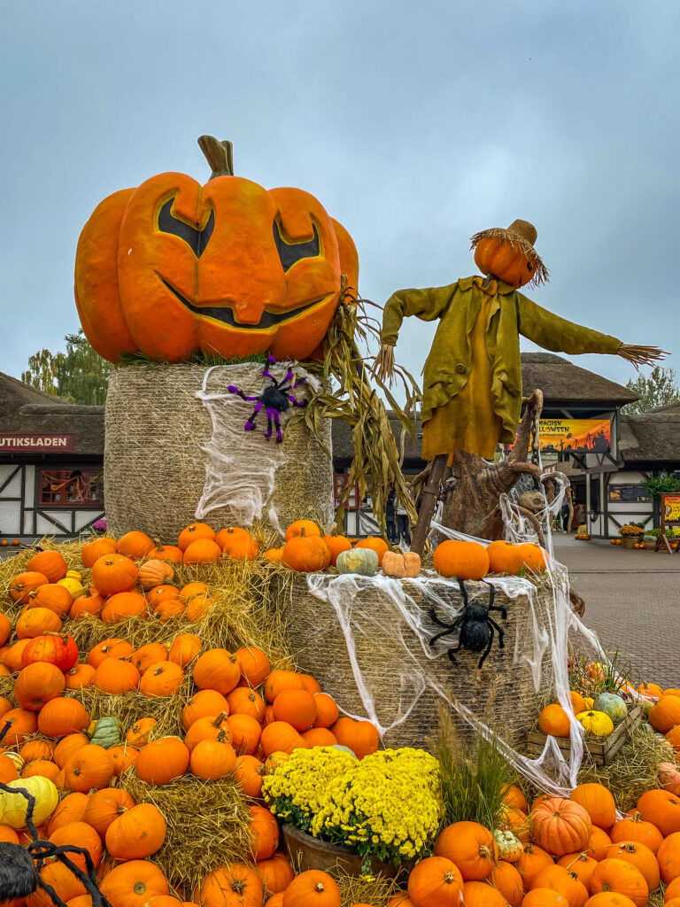 Halloween pumpkin and scarecrow